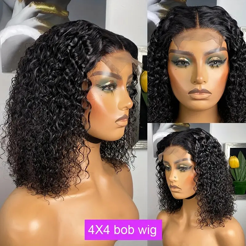 African Fashion Explosion Head Wig Women's Small Lace Black Small Curl Fluffy Short Curly Full Headset Wholesale