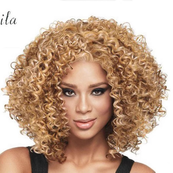 Foreign trade wig one piece drophair Europe and America AliExpress Europe and America wig short curly hair female explosive head fluffy rose net