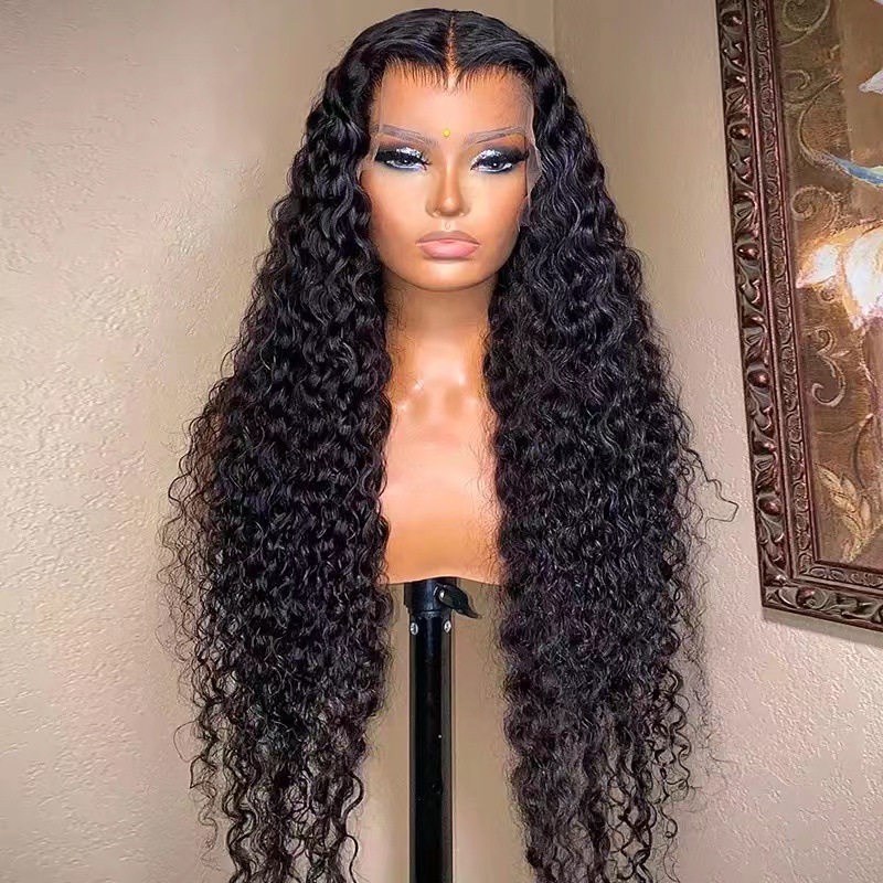 2022 lace wig, European and American wig, women's long curly hair wig, small rolled lace synthetic wig, headband in stock