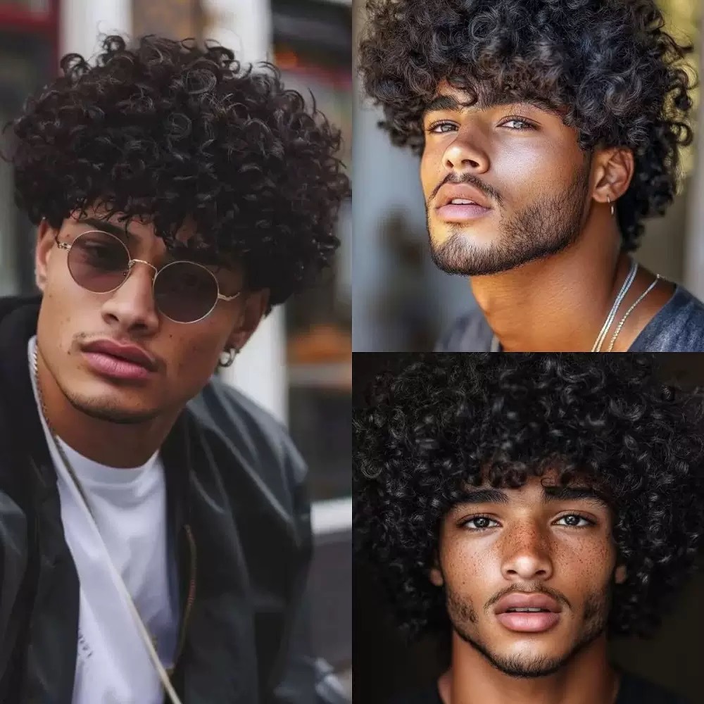 Cross border European and American men's short wig, African small roll wig, 70s generation curly hair, disco short curly hair manufacturer wholesale