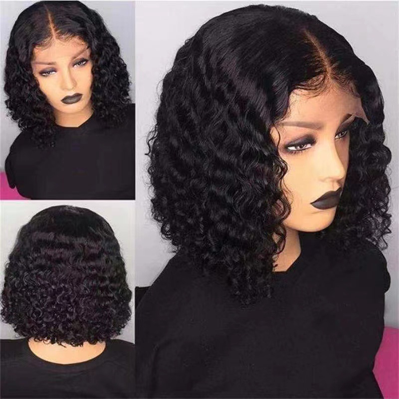 AliExpress European and American small roll wig wig European and American wig women's African hot selling gradient color short curly synthetic hair AliExpress European and American small roll wig wig European and American wig women's African hot selling gradient color short curly synthetic hair