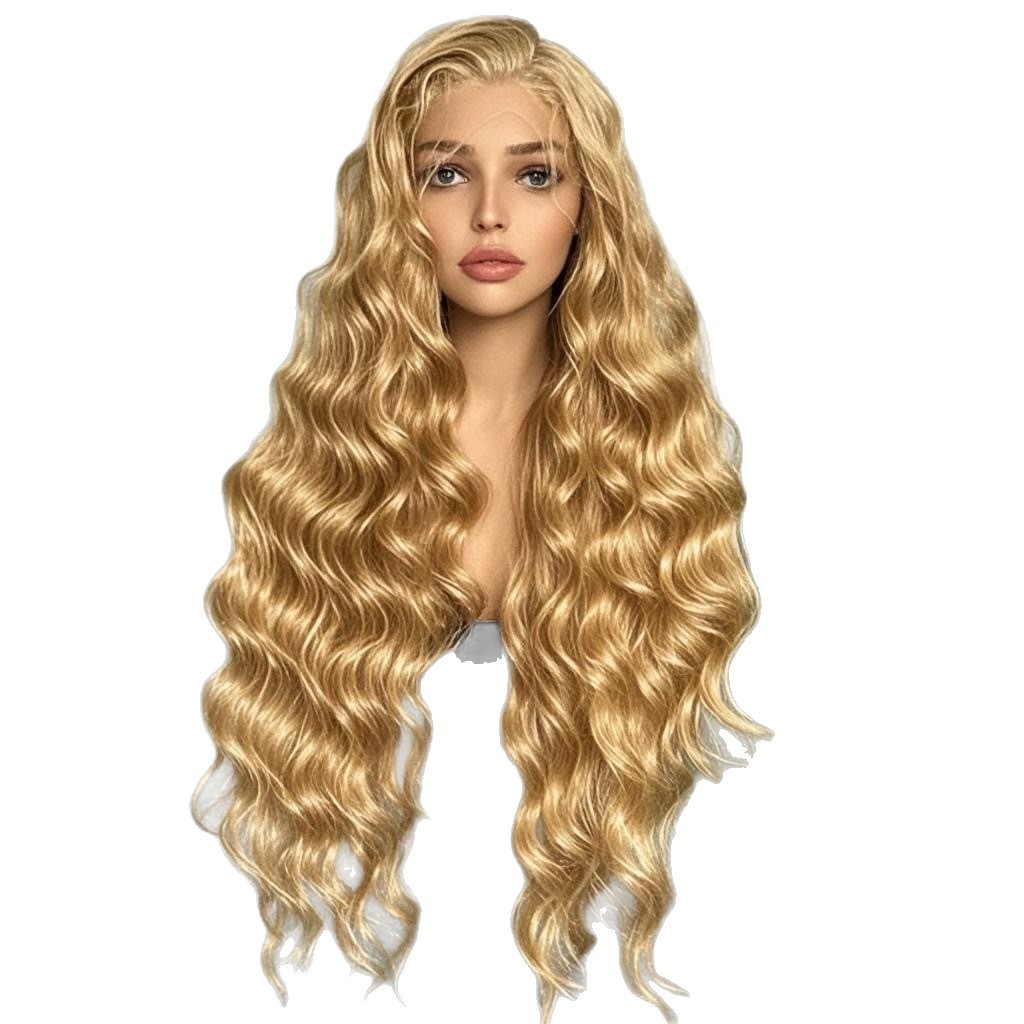New European and American wig for women, big wave synthetic fiber, medium and long roll hair cover manufacturer, spot wholesale manufacturer New European and American wig for women, big wave synthetic fiber, medium and long roll hair cover manufacturer, spot wholesale manufacturer