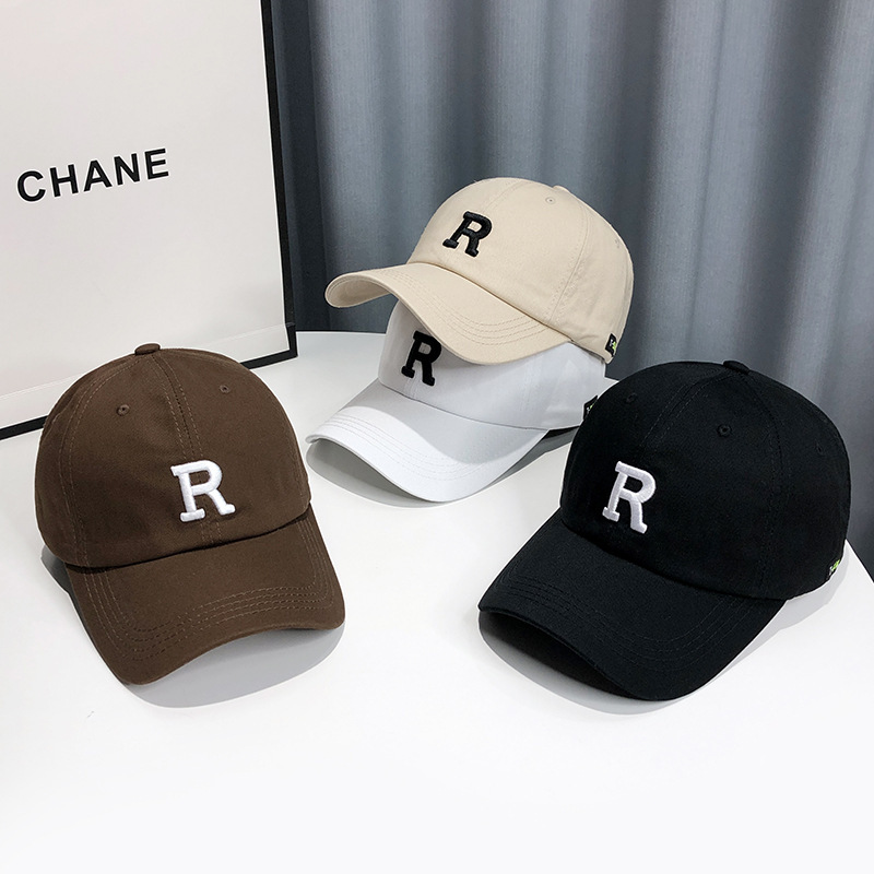 Wholesale Cross border Hat Children's Autumn/Winter Internet Celebrity Face Show Small Baseball Hat Korean Edition Trendy Embroidered Letter R Logo Duck Tongue Hat Male