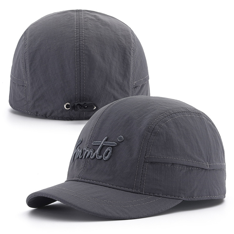 Short brimmed hat, men's new style, quick drying thin duckbill cap with rear closure, casual and versatile, handsome and fashionable baseball cap