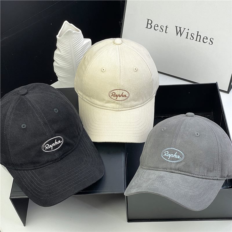 New high-quality soft top letter embroidered baseball cap for women's casual and versatile wide brim round face duck tongue hat for men New high-quality soft top letter embroidered baseball cap for women's casual and versatile wide brim round face duck tongue hat for men