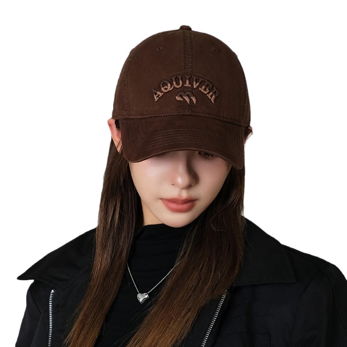 Korean designer collaboration baseball cap, deep top duckbill cap, high-end feel, soft top, small face, versatile sun hat Korean designer collaboration baseball cap, deep top duckbill cap, high-end feel, soft top, small face, versatile sun hat