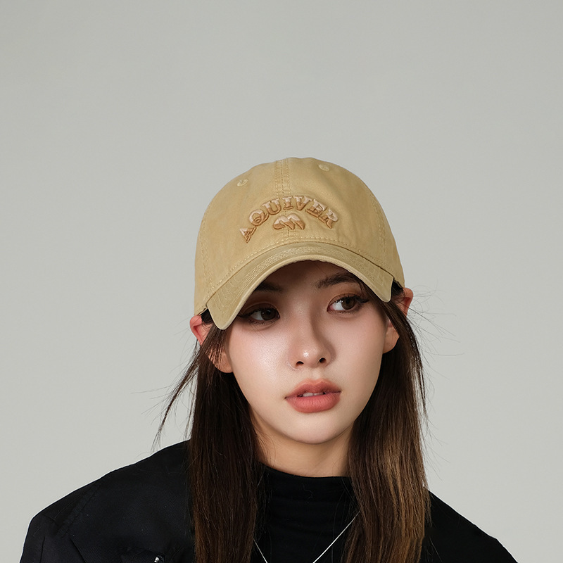Korean designer collaboration baseball cap, deep top duckbill cap, high-end feel, soft top, small face, versatile sun hat Korean designer collaboration baseball cap, deep top duckbill cap, high-end feel, soft top, small face, versatile sun hat