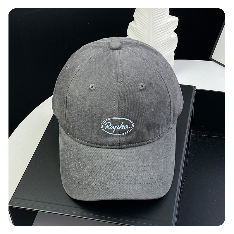 New high-quality soft top letter embroidered baseball cap for women's casual and versatile wide brim round face duck tongue hat for men New high-quality soft top letter embroidered baseball cap for women's casual and versatile wide brim round face duck tongue hat for men