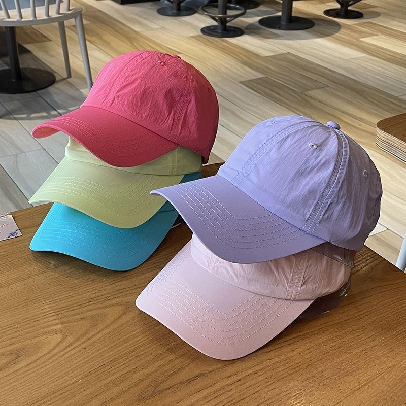 Thin baseball cap, women's soft top quick drying cap, outdoor running sports duckbill cap, men's face small, sun protection sun hat, summer