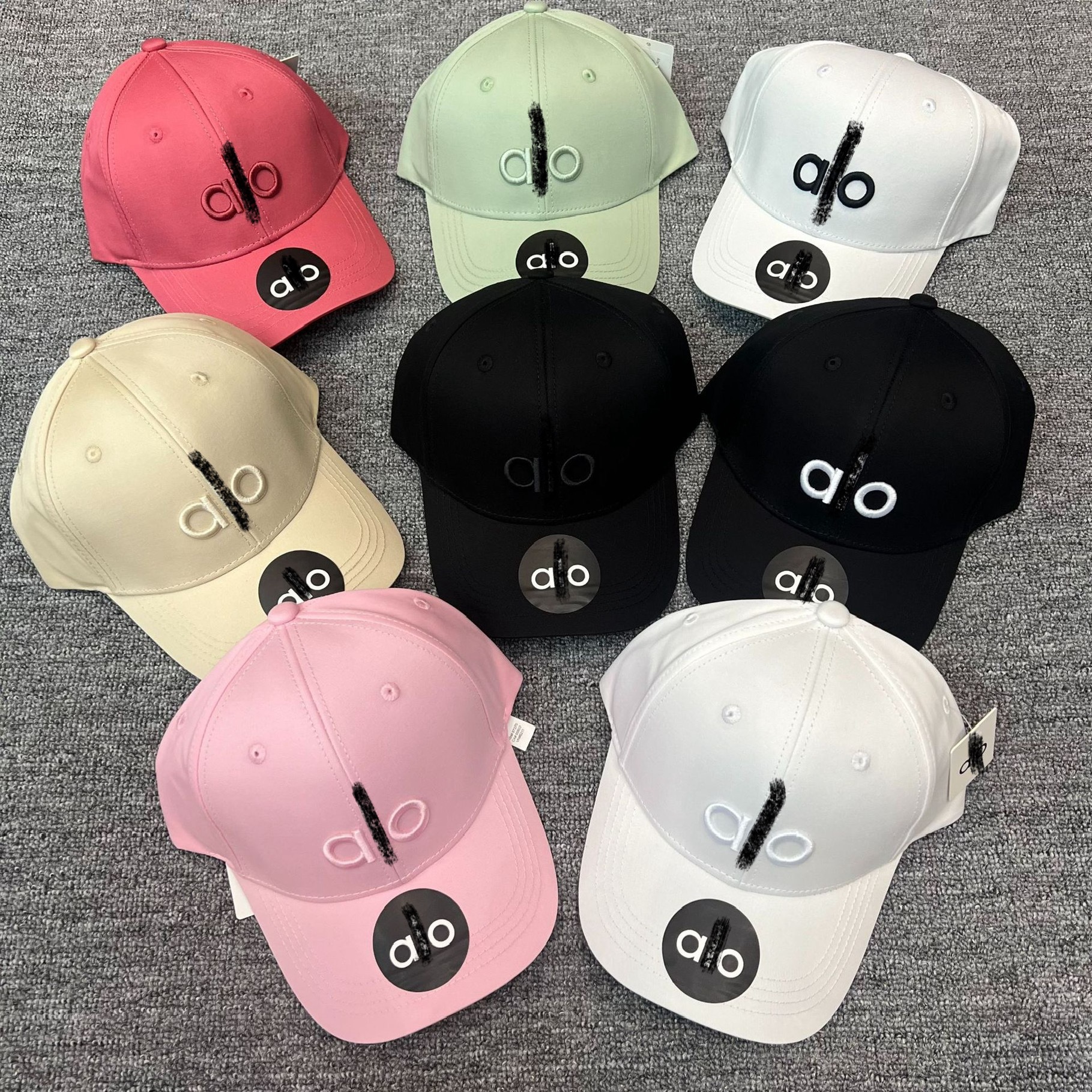 Alo new yoga men's and women's hard top baseball caps, duckbill caps, couple breathable sports sun protection hats, Korean version