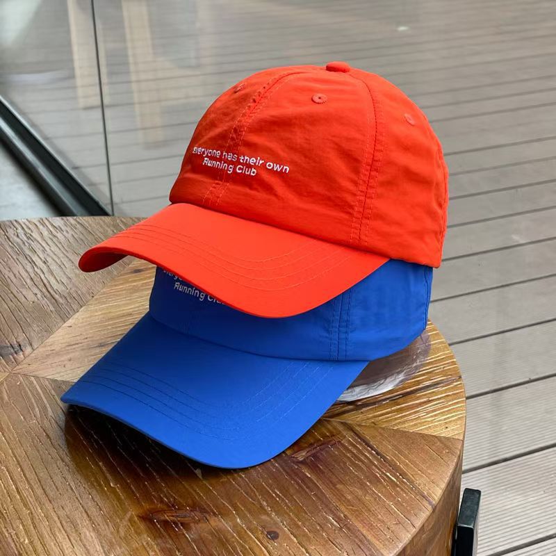 Summer thin quick drying duckbill cap for women, lightweight and breathable sports running baseball cap for men, blue couple sun hat