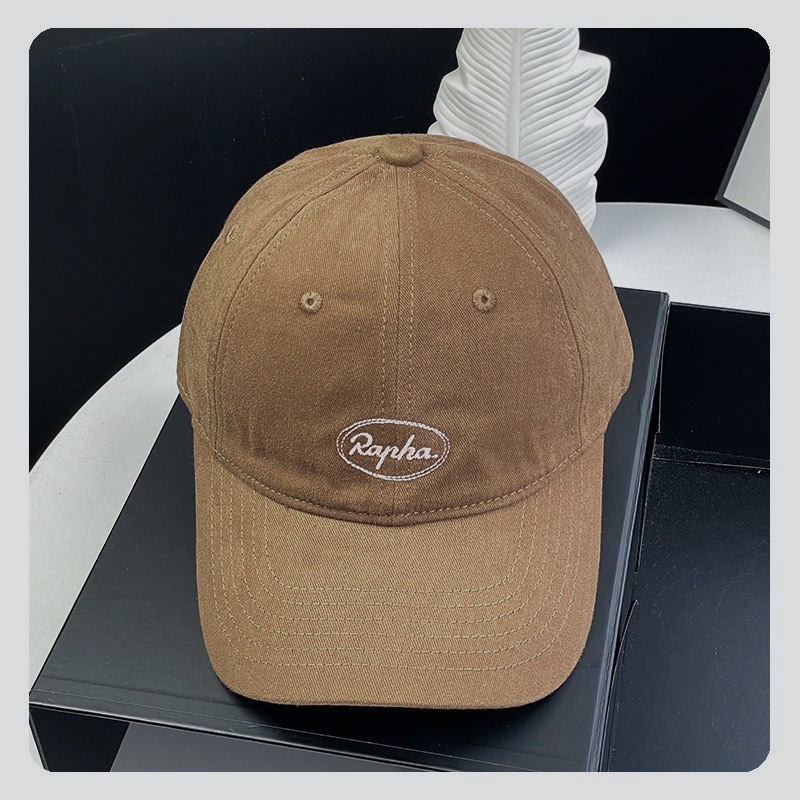 New high-quality soft top letter embroidered baseball cap for women's casual and versatile wide brim round face duck tongue hat for men New high-quality soft top letter embroidered baseball cap for women's casual and versatile wide brim round face duck tongue hat for men
