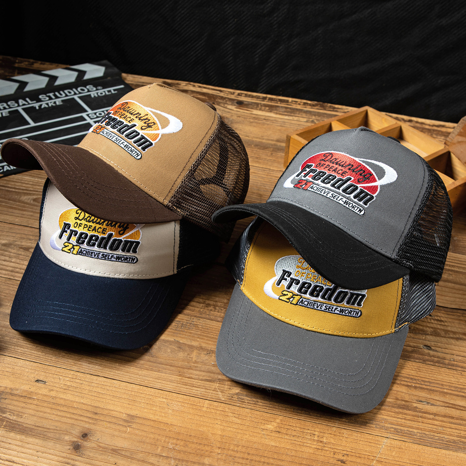 2025 New Embroidered Letter Baseball Hat Summer Breathable Sunshade Casual Duck Tongue Hat Men's Outdoor Truck Mesh Hat