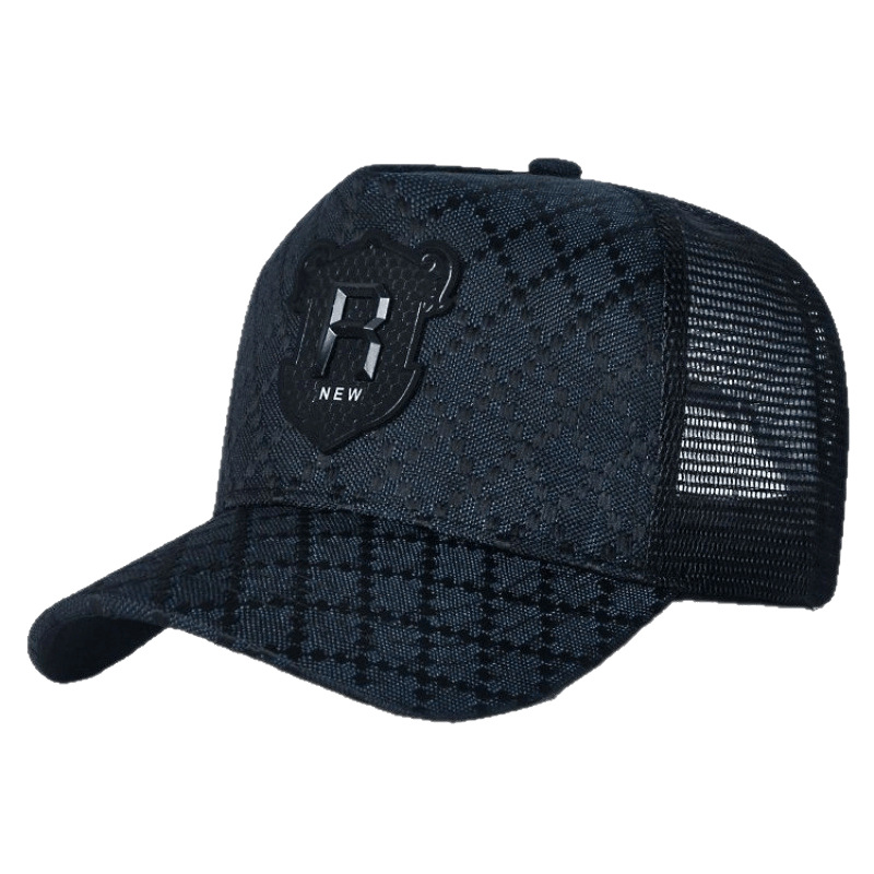 Cross border metal tag R baseball cap dynamic R mesh cap duckbill cap mesh sunshade cap summer breathable cap mesh cap Cross border metal tag R baseball cap dynamic R mesh cap duckbill cap mesh sunshade cap summer breathable cap mesh cap