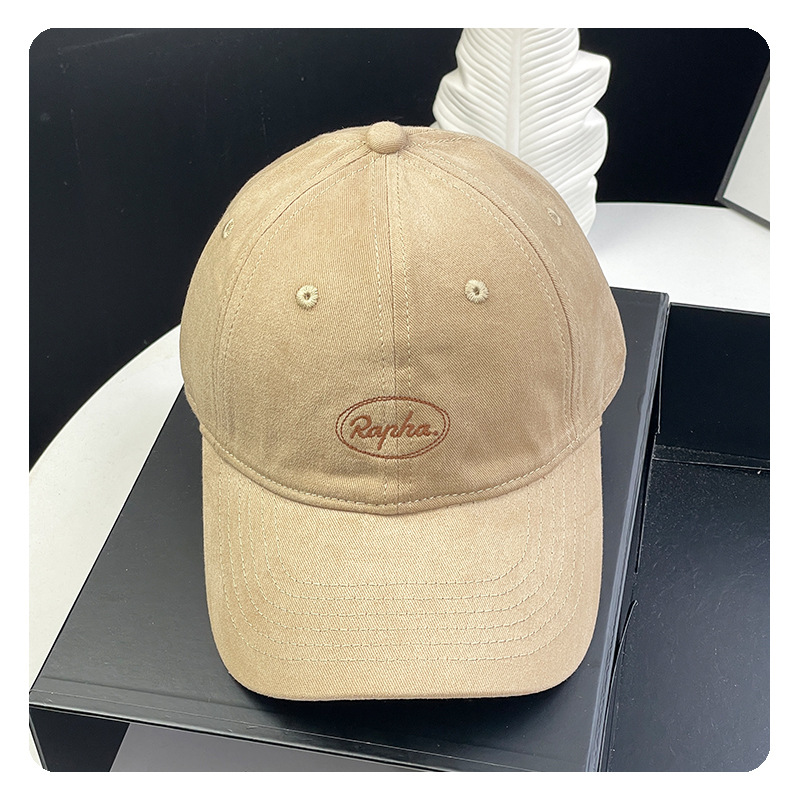 New high-quality soft top letter embroidered baseball cap for women's casual and versatile wide brim round face duck tongue hat for men New high-quality soft top letter embroidered baseball cap for women's casual and versatile wide brim round face duck tongue hat for men