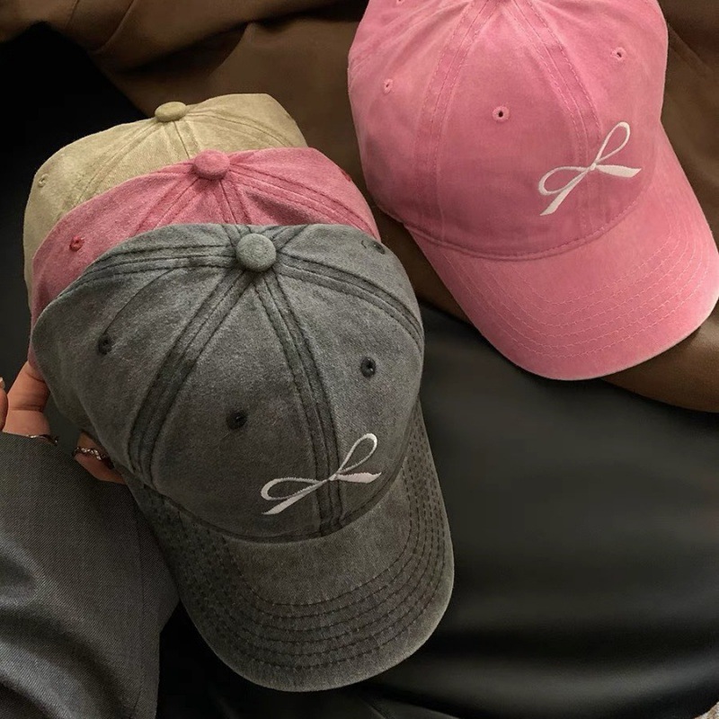 Lemon Deep Bow Embroidered Baseball Hat for Women 2024 Spring New Collection Washed Old American Retro Wide brimmed Face Covering Duck Lemon Deep Bow Embroidered Baseball Hat for Women 2024 Spring New Collection Washed Old American Retro Wide brimmed Face Covering Duck