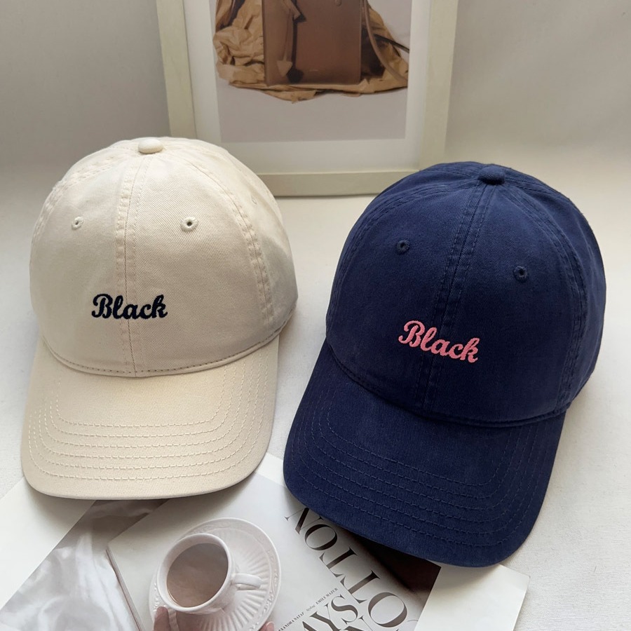 Face saving Little Spring and Autumn New Duck Tongue Hat for Women, Three dimensional Embroidered Alphabet, Soft Top, Versatile, Student Casual Baseball Hat, Trendy Men