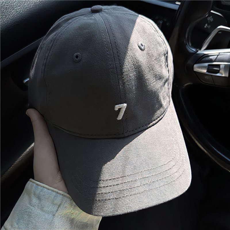 2024 New Embroidered 7 Baseball Hats for Men and Women, Wide brims, High ceilings, Face recognition, Small duckbill Hat, Korean Edition Fashion Baseball Hat