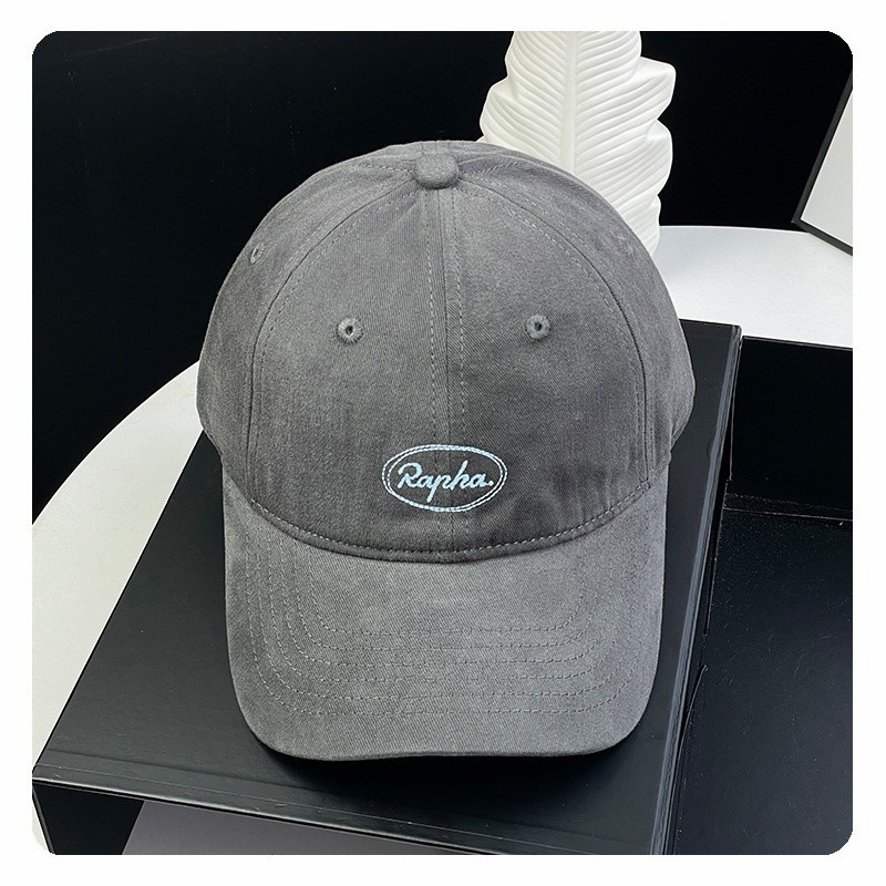 New high-quality soft top letter embroidered baseball cap for women's casual and versatile wide brim round face duck tongue hat for men
