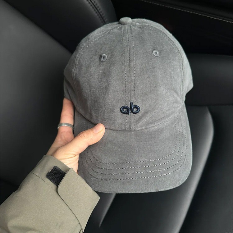 Four season high-quality hat original ab letter embroidered baseball cap for men and women Korean version wide brimmed duckbill hat looks small on the face