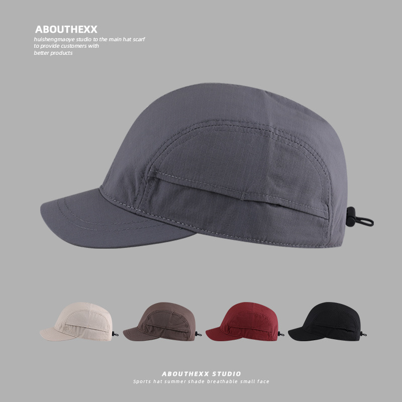 Short eave quick drying duck tongue hat for men and women, summer thin baseball cap, breathable workwear, outdoor cycling, sun protection and sunshade hat