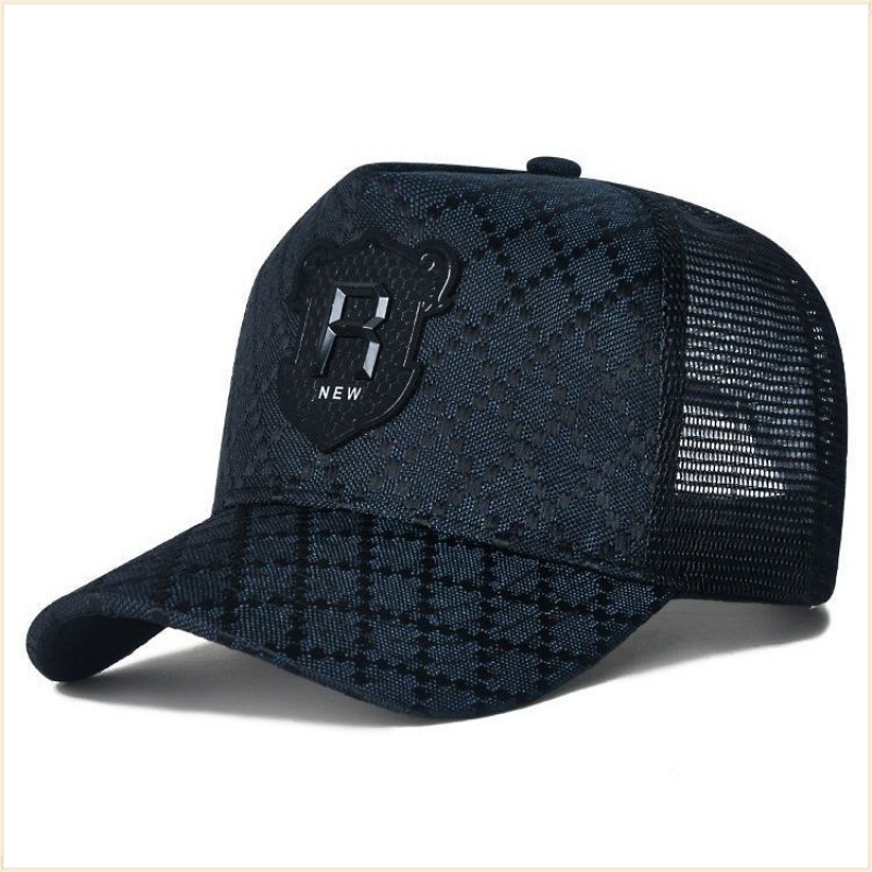 Cross border metal tag R baseball cap dynamic R mesh cap duckbill cap mesh sunshade cap summer breathable cap mesh cap Cross border metal tag R baseball cap dynamic R mesh cap duckbill cap mesh sunshade cap summer breathable cap mesh cap