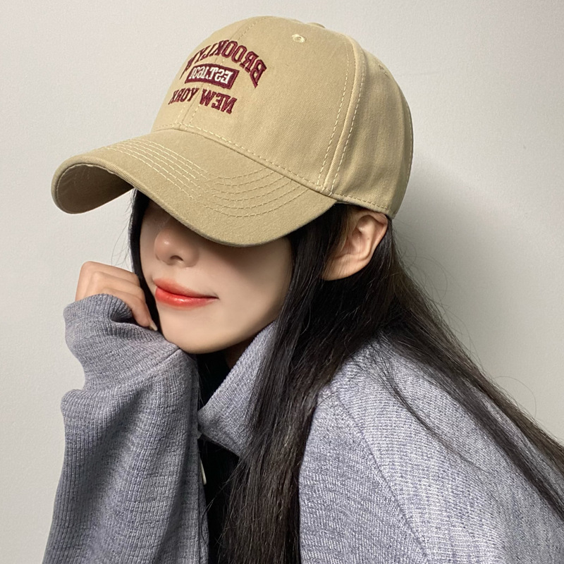 Deepen hardtop big head circumference 2024 new baseball cap for women in spring and summer, show off face, small and wide brim, American duckbill hat for men