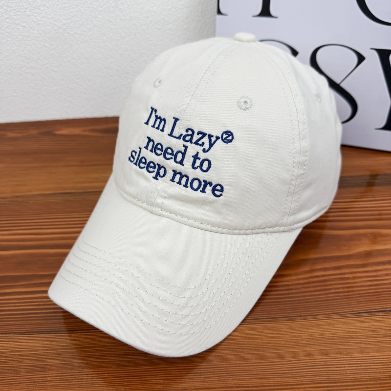 Korean version Instagram style versatile baseball cap for women with wide brim, highlighting face, embroidered small letters, summer duckbill cap