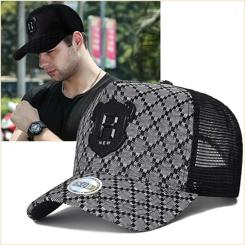 Cross border metal tag R baseball cap dynamic R mesh cap duckbill cap mesh sunshade cap summer breathable cap mesh cap Cross border metal tag R baseball cap dynamic R mesh cap duckbill cap mesh sunshade cap summer breathable cap mesh cap
