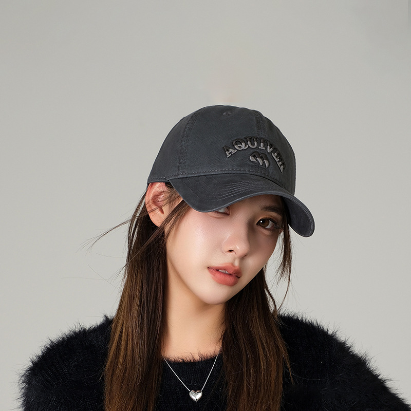 Korean designer collaboration baseball cap, deep top duckbill cap, high-end feel, soft top, small face, versatile sun hat Korean designer collaboration baseball cap, deep top duckbill cap, high-end feel, soft top, small face, versatile sun hat