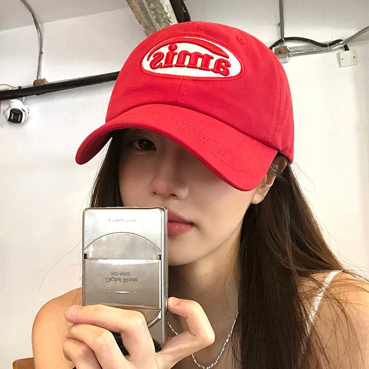 2025 New Spring/Summer Embroidered Alphabet Baseball Hat for Women, Big Head, Wide Eaves, Small Face, Casual Street Duck Tongue Hat