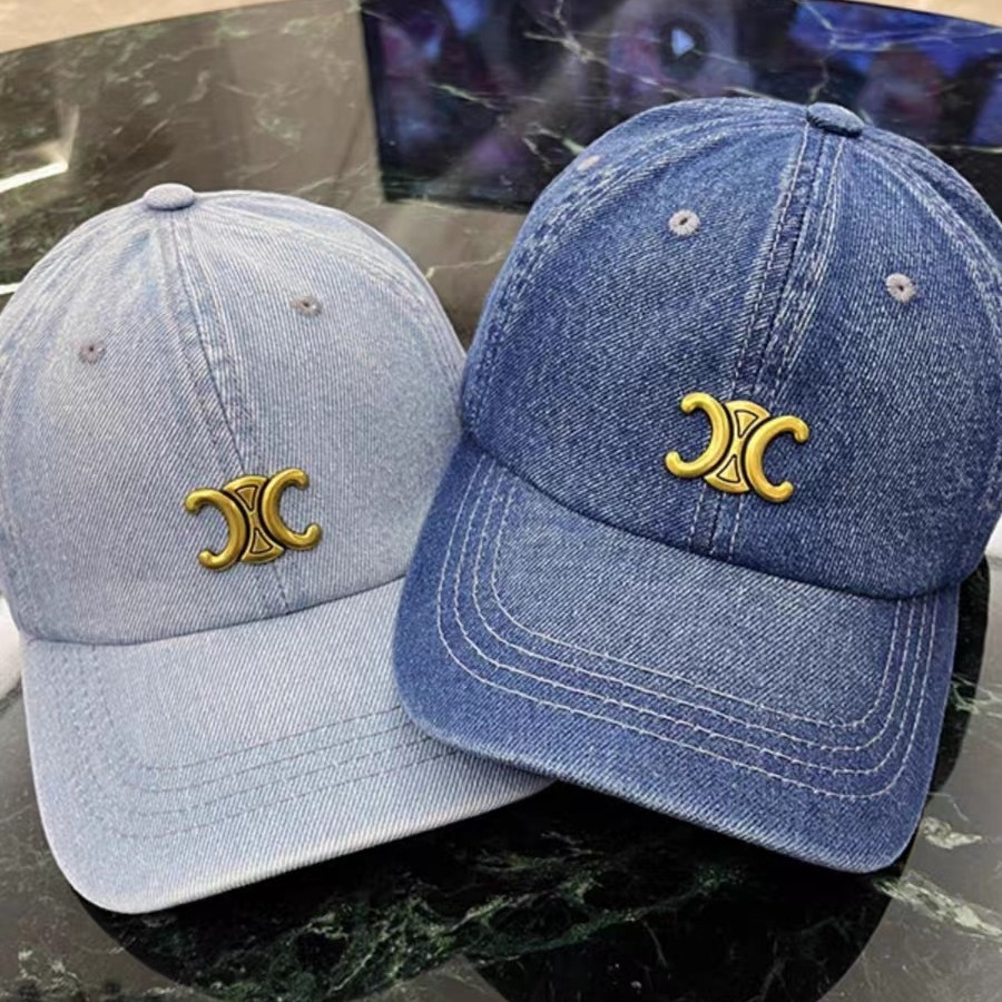 Triumphal Arch soft top denim baseball cap women's versatile fashion casual Korean version sun protection hat duckbill cap ins trendy