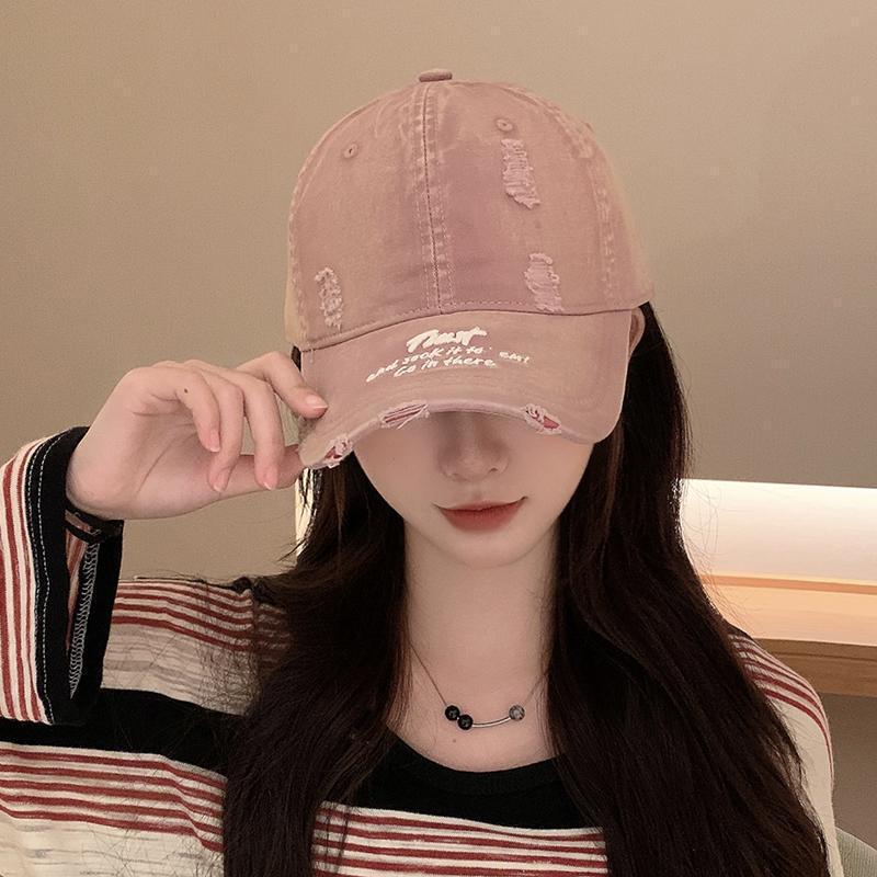 Retro washed letter baseball cap for women, trendy hip-hop, versatile, soft top curved brim baseball cap, spring/summer new style hat Retro washed letter baseball cap for women, trendy hip-hop, versatile, soft top curved brim baseball cap, spring/summer new style hat