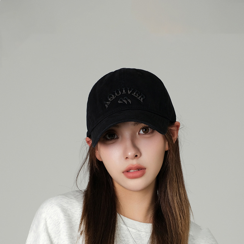 Korean designer collaboration baseball cap, deep top duckbill cap, high-end feel, soft top, small face, versatile sun hat Korean designer collaboration baseball cap, deep top duckbill cap, high-end feel, soft top, small face, versatile sun hat