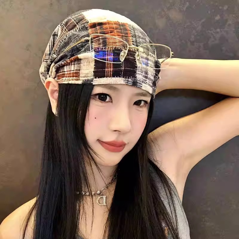 Summer vintage Maillard vintage pile hat children's niche personality Baotou hat fashionable versatile pullover cold hat trend