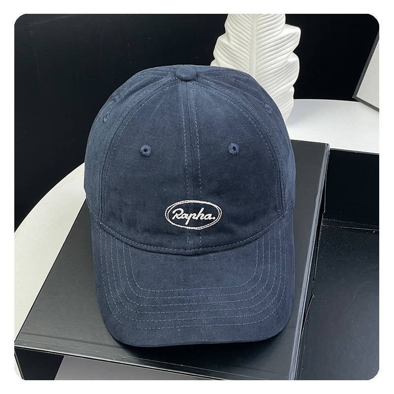 New high-quality soft top letter embroidered baseball cap for women's casual and versatile wide brim round face duck tongue hat for men New high-quality soft top letter embroidered baseball cap for women's casual and versatile wide brim round face duck tongue hat for men