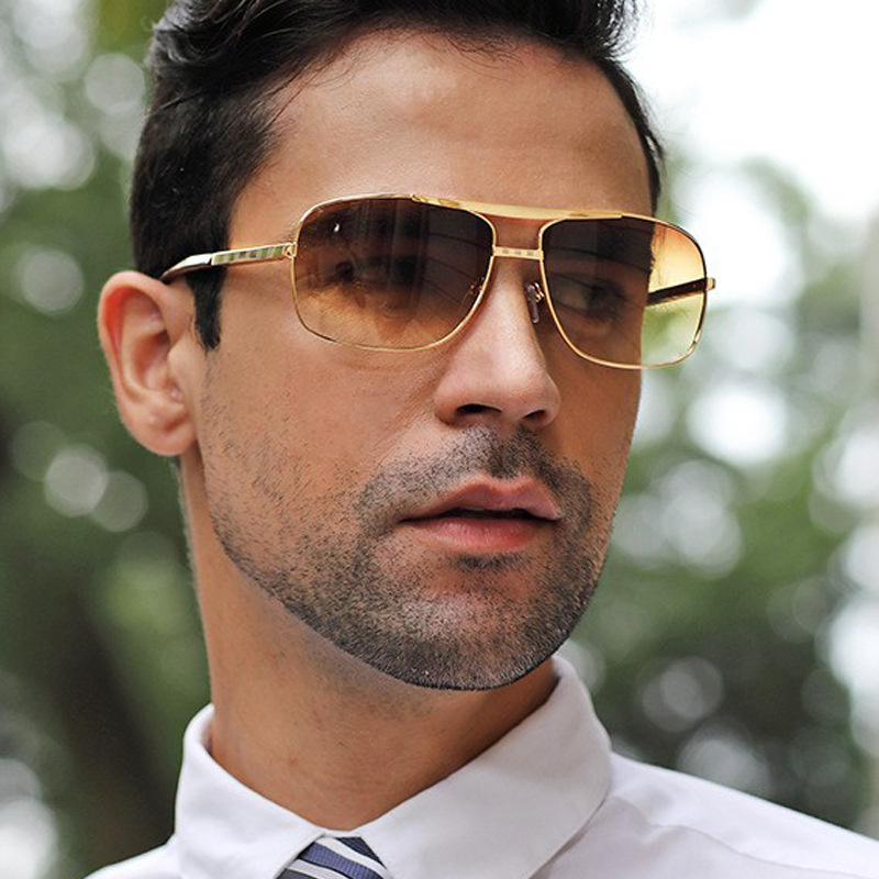 New sunglasses for men ATTITUDE artistic retro box slingshot sunglasses trendy men street photography fashion shapes