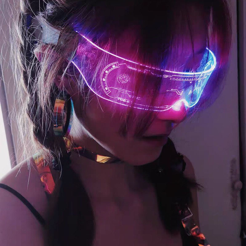 Amazon LED lights, luminous glasses, futuristic sense of technology, Tiktok, the same bar, disco, explosive flash charging glasses Amazon LED lights, luminous glasses, futuristic sense of technology, Tiktok, the same bar, disco, explosive flash charging glasses