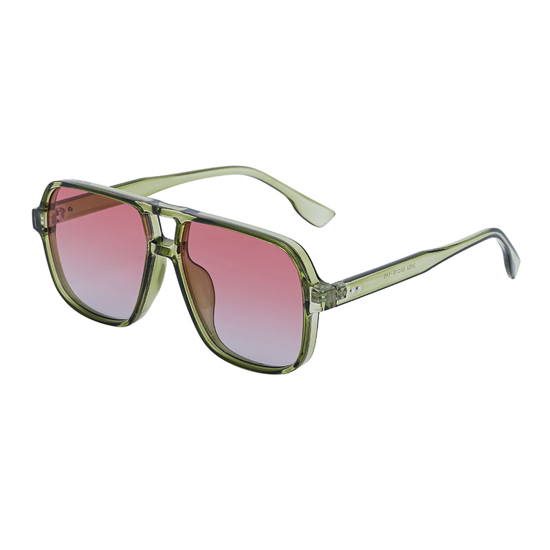 European and American retro double beam sunglasses men's large frame driving sunglasses men's outdoor hiking sunscreen glasses shapes European and American retro double beam sunglasses men's large frame driving sunglasses men's outdoor hiking sunscreen glasses shapes