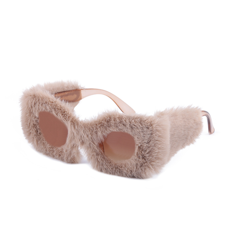 Ruffian children same style plush winter sunglasses for women fashion cat eye sunglasses for women Europe and America cross-border Tiktok sunglasses Ruffian children same style plush winter sunglasses for women fashion cat eye sunglasses for women Europe and America cross-border Tiktok sunglasses