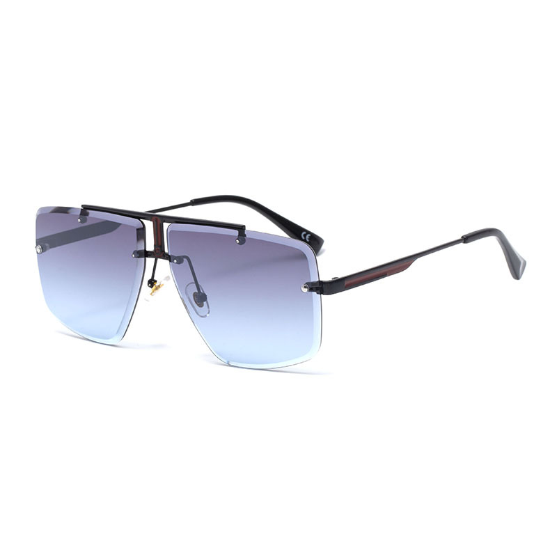 Frameless sunglasses for men with a sense of luxury, European and American fashion, new trend glasses for women with boxy sunshade and sun protection sunglasses Frameless sunglasses for men with a sense of luxury, European and American fashion, new trend glasses for women with boxy sunshade and sun protection sunglasses