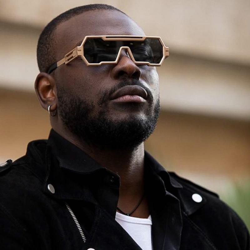 Retro Sunglasses for Men, Steampunk Style, Irregular Sunglasses, High Grade, Driving Glasses, Sunscreen Integrated Glasses, Women's Style