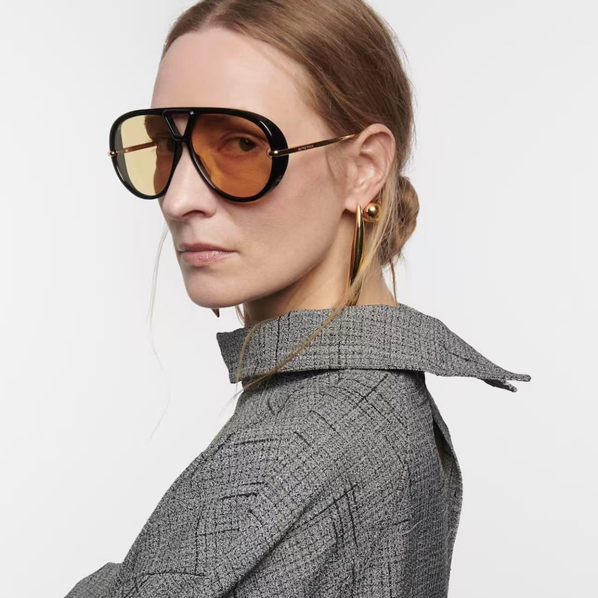 2025 New Sunglasses for Women, European and American Fashion Glasses, Double Beam Personalized Toad Glasses, Sunscreen for Pilots, Sunglasses for Men