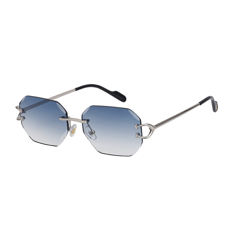 European and American retro frameless sunglasses, men's diamond trimmed sunglasses, men's driving exclusive cross-border wholesale sunglasses European and American retro frameless sunglasses, men's diamond trimmed sunglasses, men's driving exclusive cross-border wholesale sunglasses