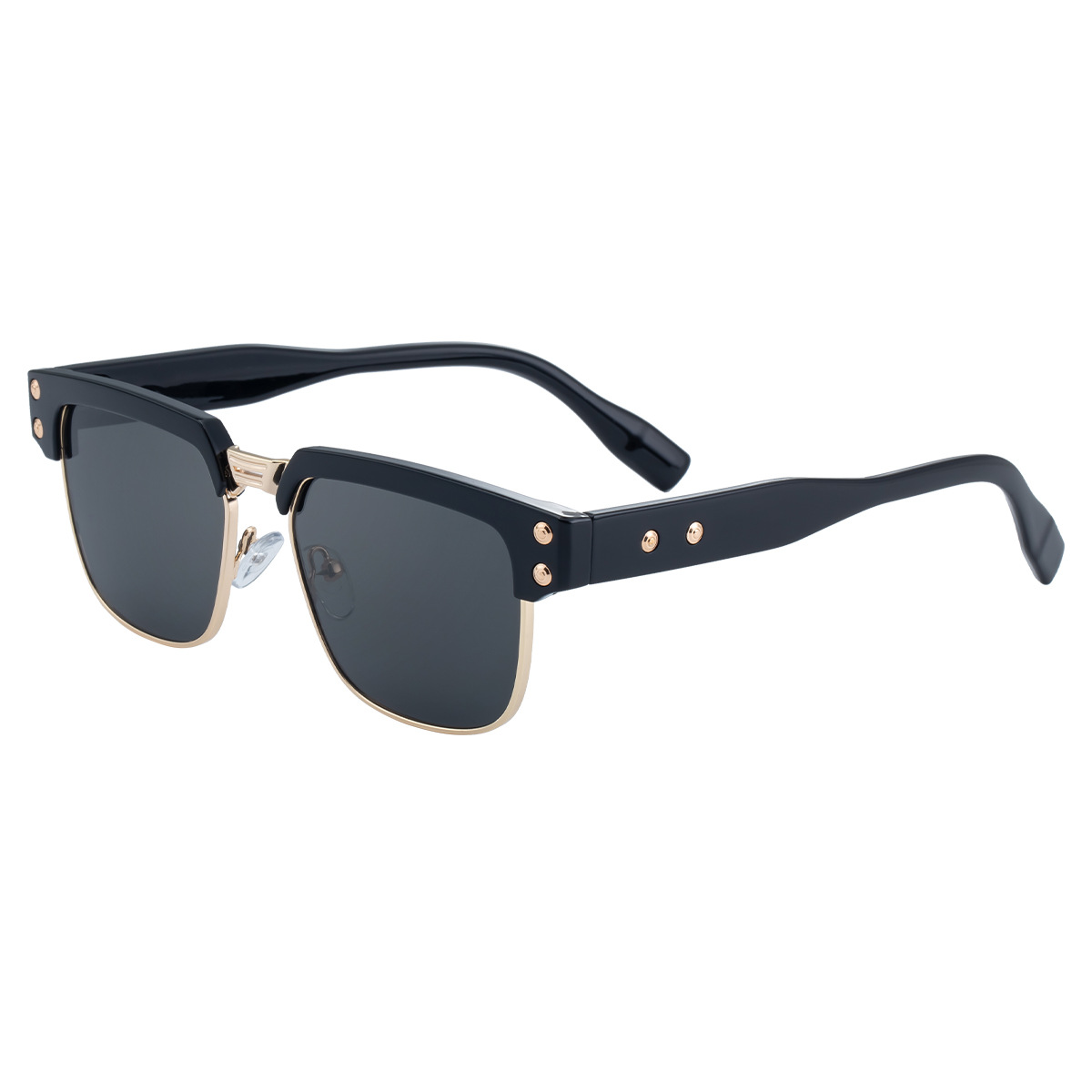 Half frame sunglasses 2025 new European and American square frame men retro personality high-end feeling driving sun protection sunglasses men cross-border Half frame sunglasses 2025 new European and American square frame men retro personality high-end feeling driving sun protection sunglasses men cross-border