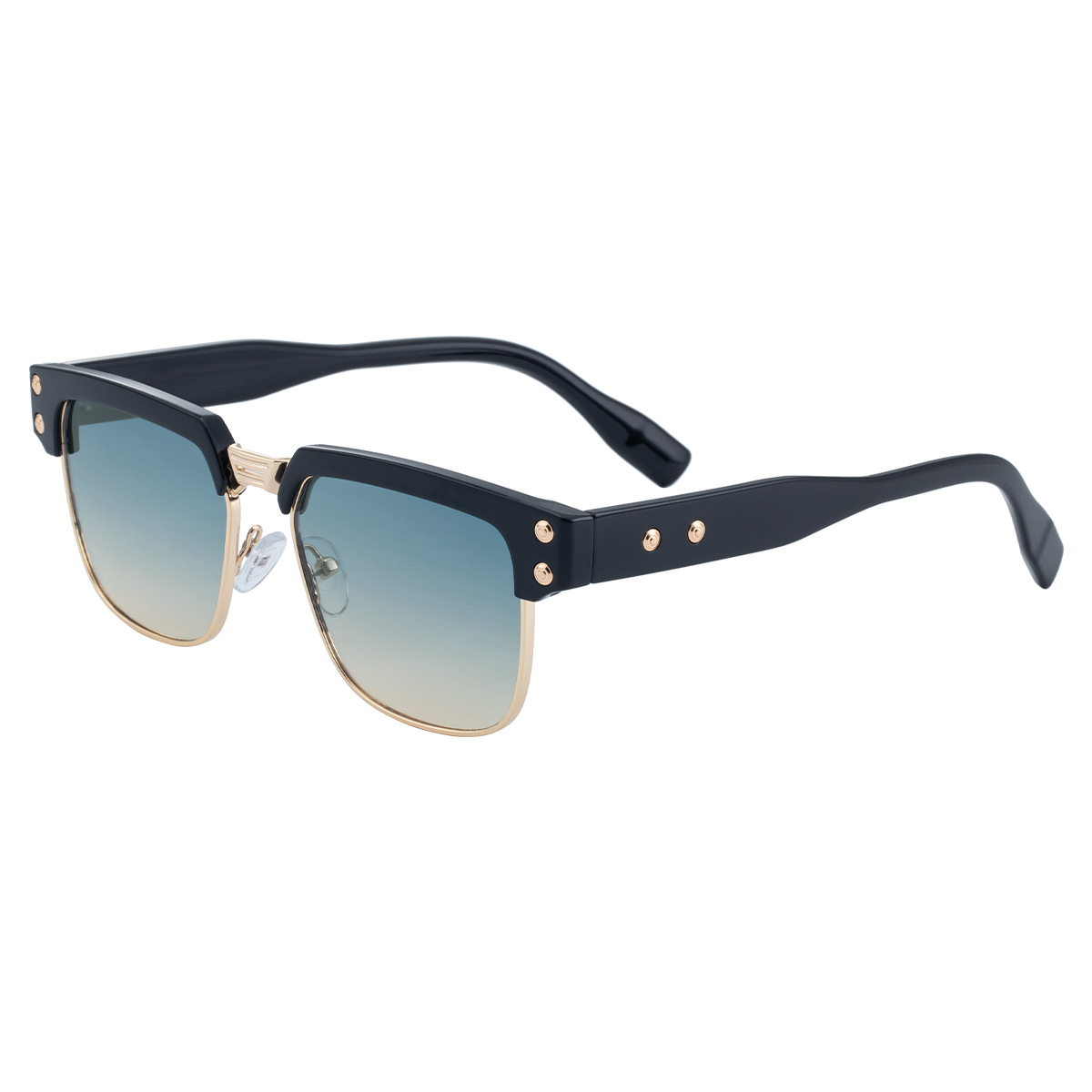 Half frame sunglasses 2025 new European and American square frame men retro personality high-end feeling driving sun protection sunglasses men cross-border Half frame sunglasses 2025 new European and American square frame men retro personality high-end feeling driving sun protection sunglasses men cross-border