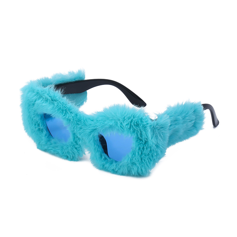 Ruffian children same style plush winter sunglasses for women fashion cat eye sunglasses for women Europe and America cross-border Tiktok sunglasses Ruffian children same style plush winter sunglasses for women fashion cat eye sunglasses for women Europe and America cross-border Tiktok sunglasses