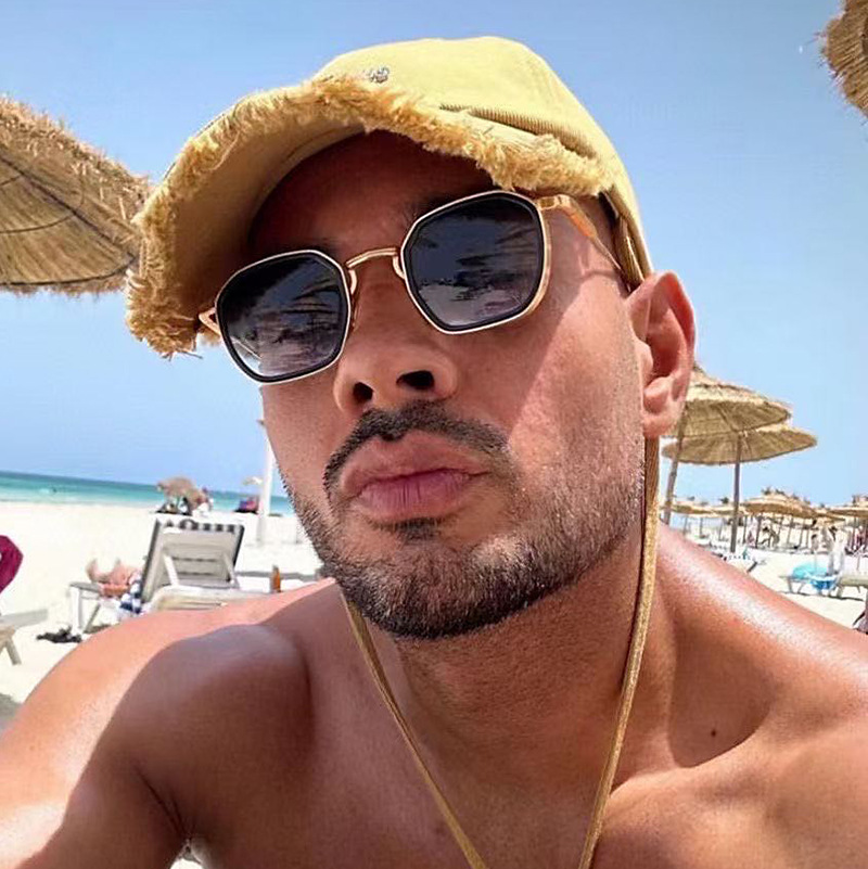 2025 New European and American Fashion Box Sunglasses for Men, Personalized and Simple Sunglasses for Men, Cross border Wholesale Sunglasses