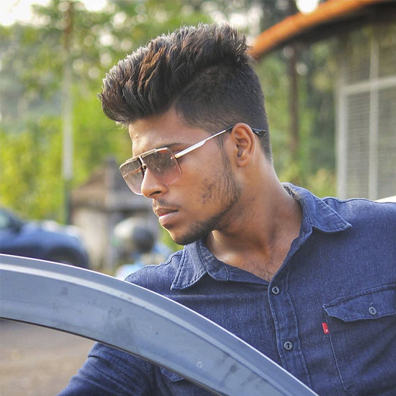 Frameless sunglasses for men with a sense of luxury, European and American fashion, new trend glasses for women with boxy sunshade and sun protection sunglasses Frameless sunglasses for men with a sense of luxury, European and American fashion, new trend glasses for women with boxy sunshade and sun protection sunglasses