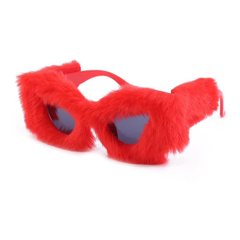 Ruffian children same style plush winter sunglasses for women fashion cat eye sunglasses for women Europe and America cross-border Tiktok sunglasses Ruffian children same style plush winter sunglasses for women fashion cat eye sunglasses for women Europe and America cross-border Tiktok sunglasses
